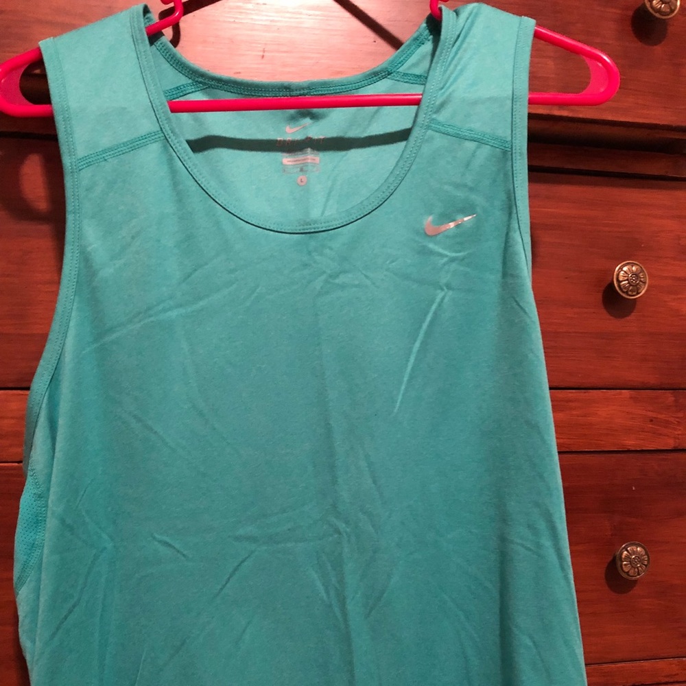 Nike Tank-Top Teal Green Dri-Fit Size LARGE